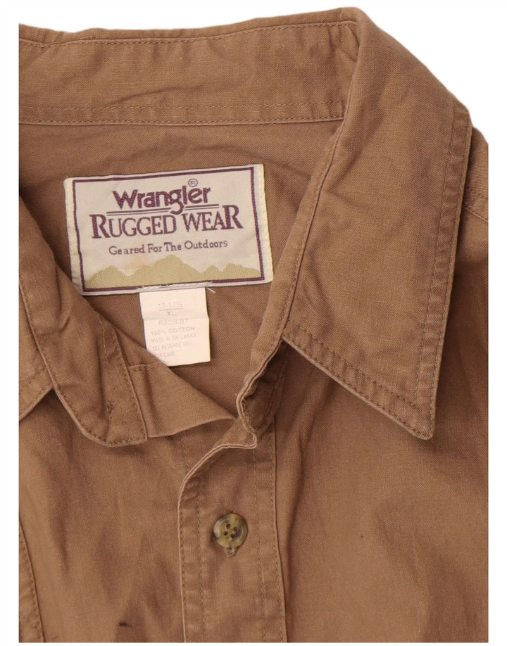 Мужская рубашка Wrangler XL, коричневый хлопок