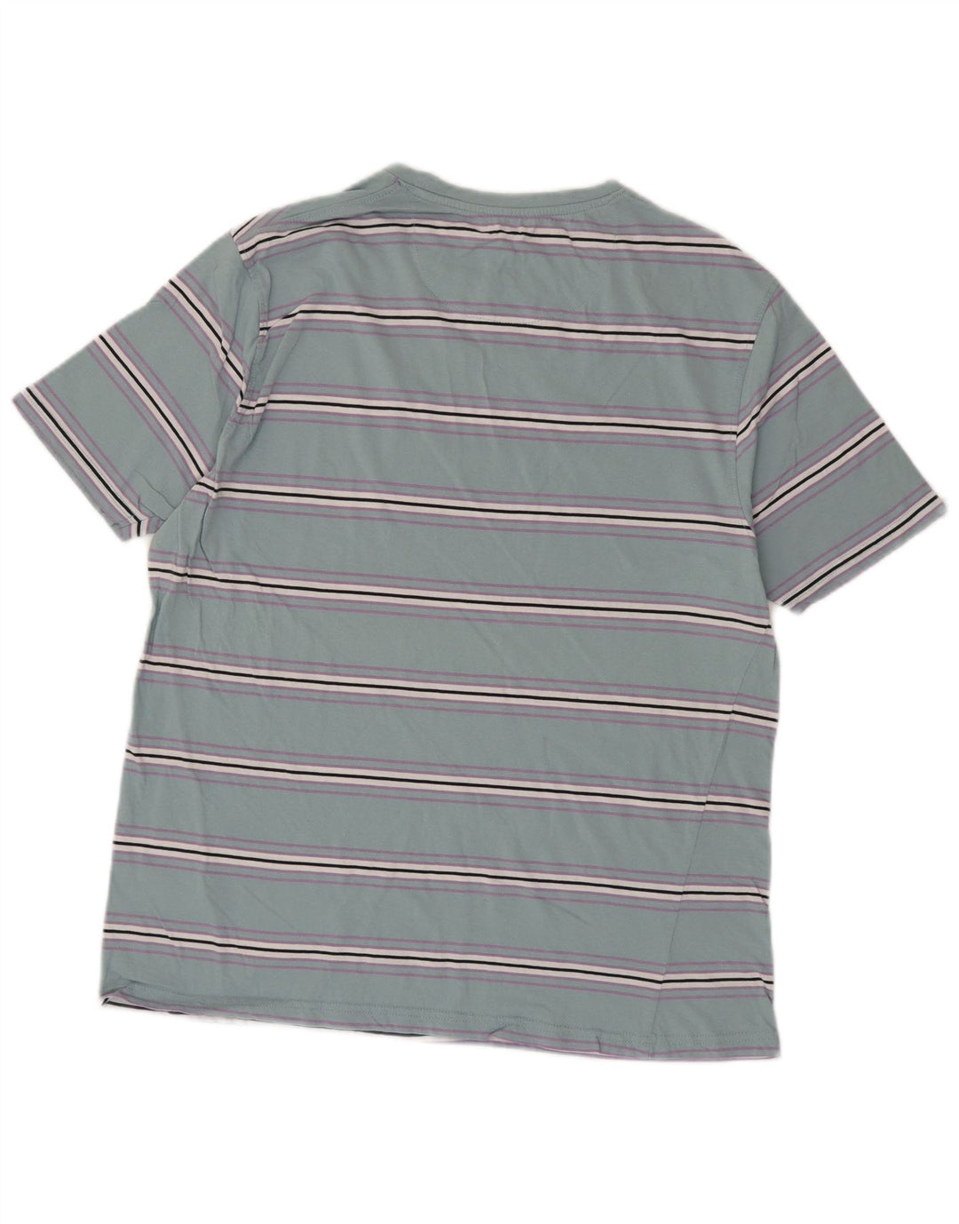 JAMES PRINGLE Mens T-Shirt Top Large Blue Striped Cotton