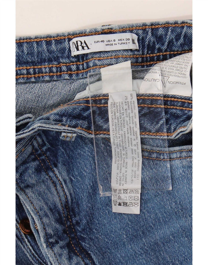 Женские прямые джинсы Zara EU 40 Medium W30 L32 Синие, хлопок
