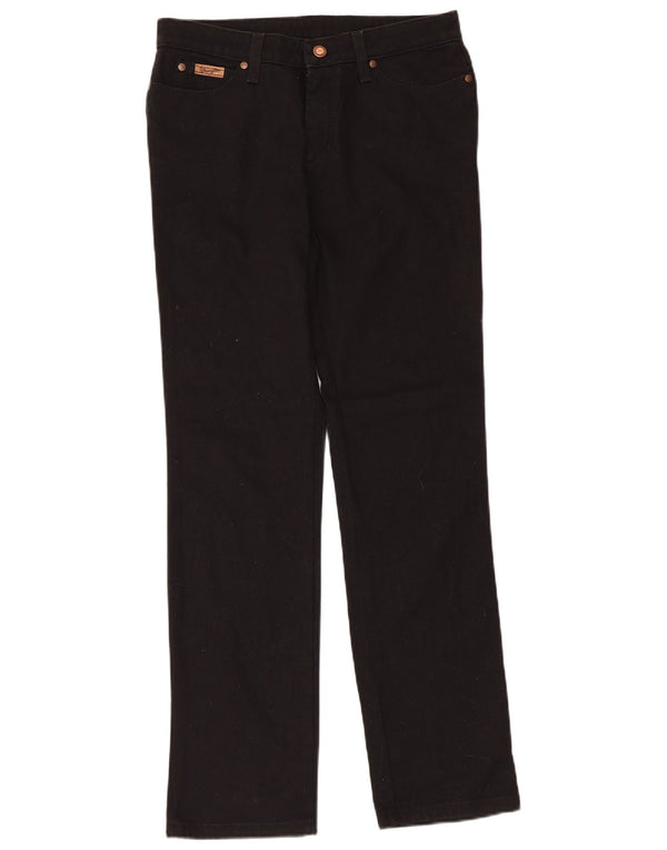 Мужские прямые джинсы WRANGLER W30 L31, черный хлопок