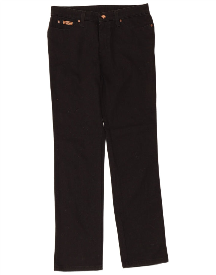 Мужские прямые джинсы WRANGLER W30 L31, черный хлопок