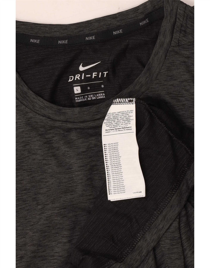 Мужская футболка Nike Dri Fit, большой серый полиэстер с крапинками