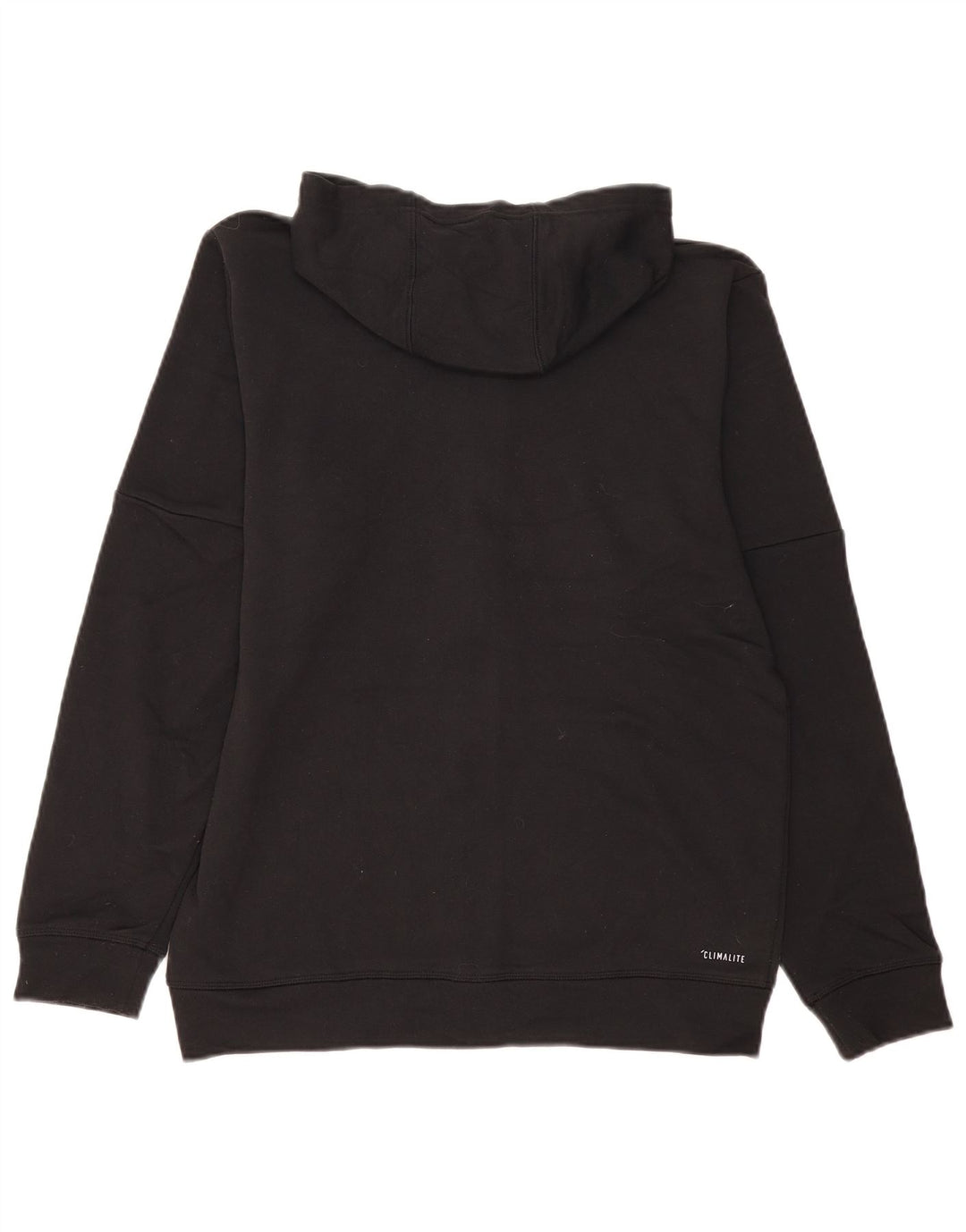 Мужской свитер с капюшоном Adidas Climalite на молнии, средний черный, полиэстер с цветными блоками