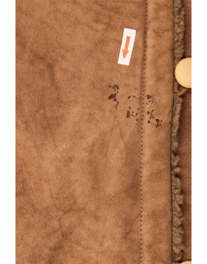 Винтажная женская дубленка IT 44 Medium Brown Leather