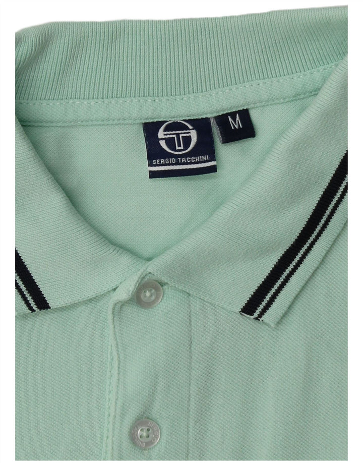Мужская рубашка-поло Sergio Tacchini среднего зеленого цвета
