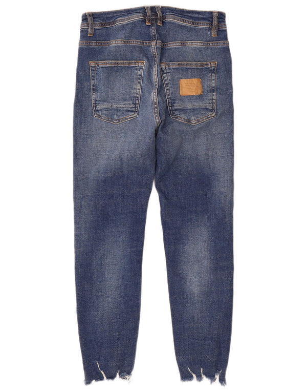 Мужские потертые узкие джинсы Zara EU 38, маленькие W30 L26, синие, хлопок