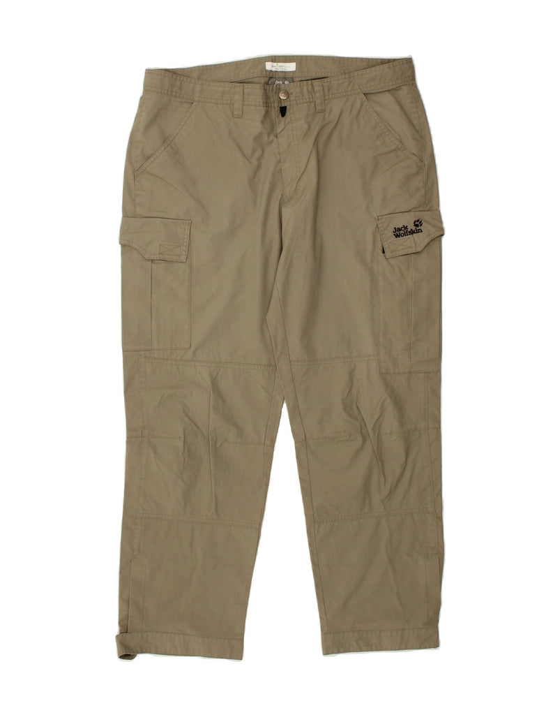 JACK WOLFSKIN Mens Slim Cargo Trousers W39 L31 Beige Polyester Vintage Jack Wolfskin and Second-Hand Jack Wolfskin from Messina Hembry 