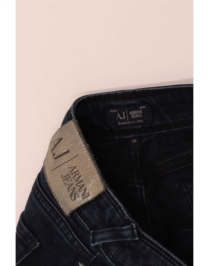 Женские узкие джинсы Armani W26 L29, темно-синие, хлопок