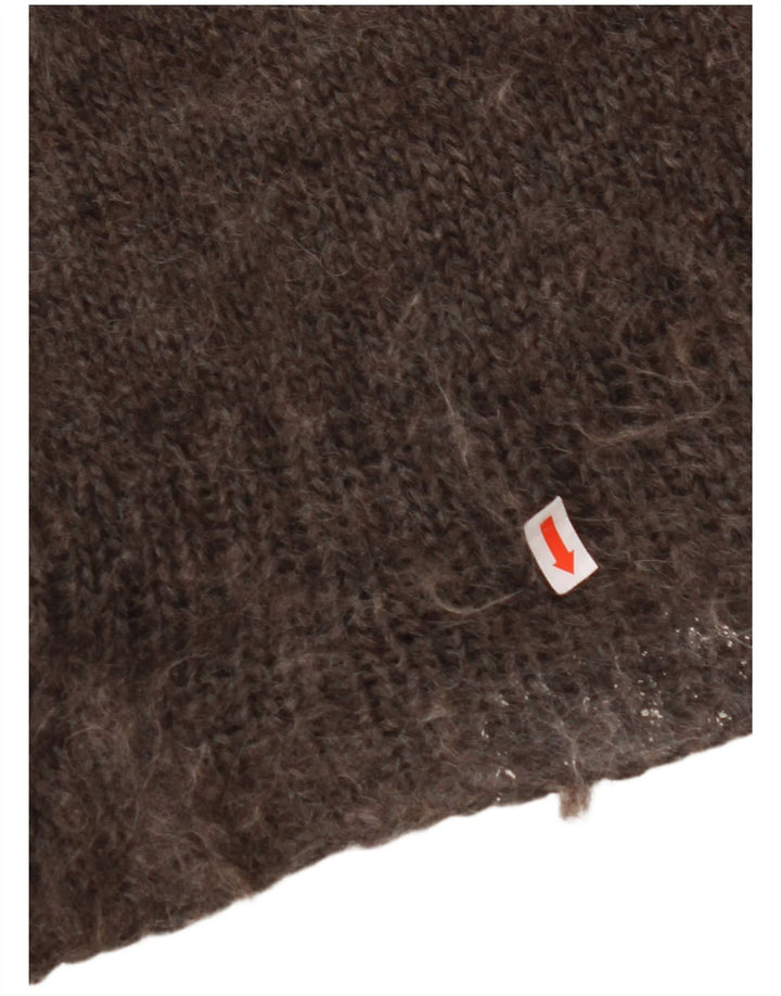 ВИНТАЖНАЯ мужская майка-майка среднего коричневого цвета с жаккардовым узором