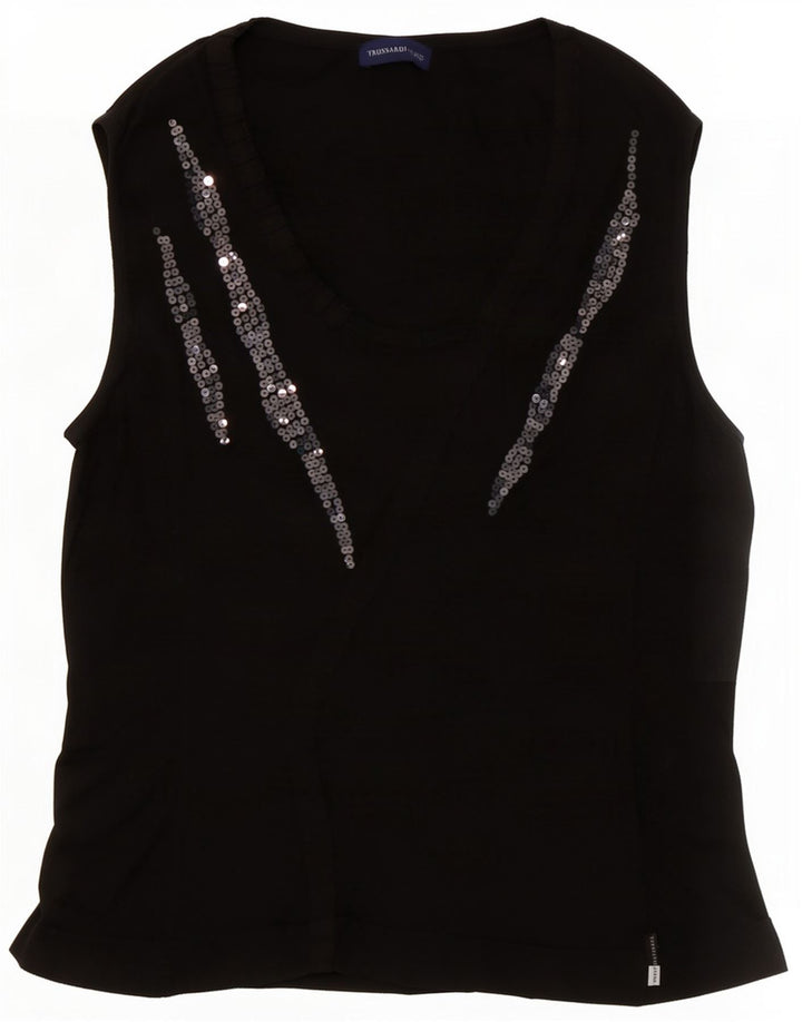 Женский жилет Trussardi Jeans UK 14 Medium Black