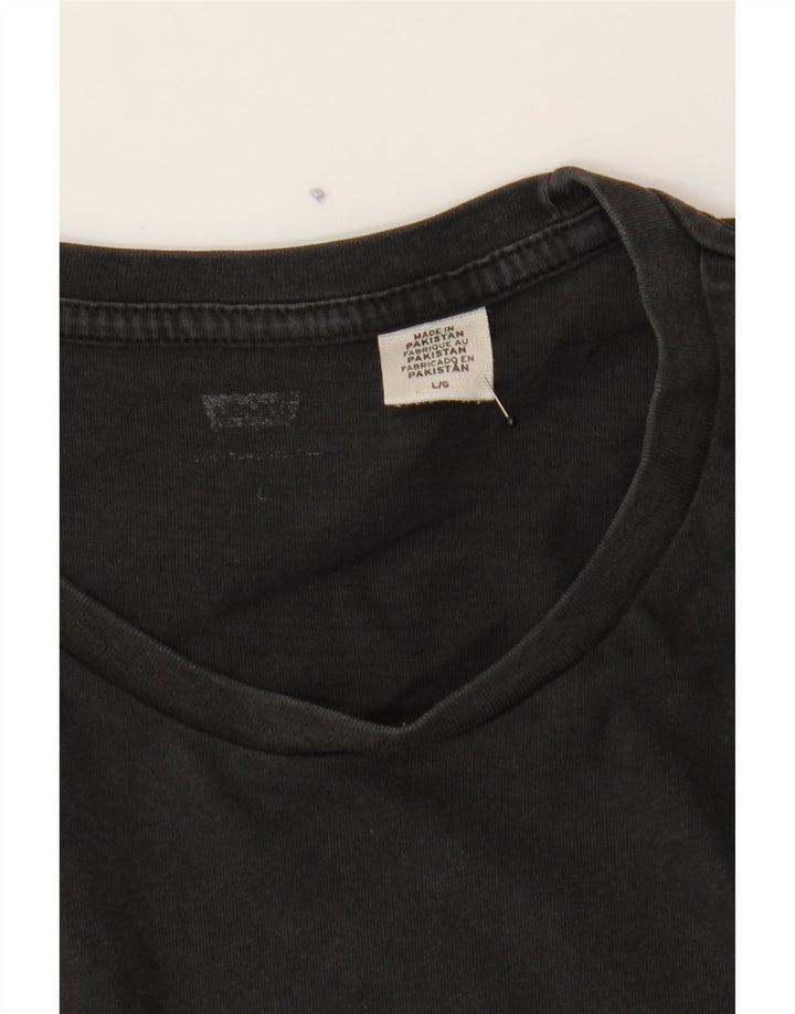 LEVI'S Mens Graphic T-Shirt Top Large Black Vintage Levi's and Second-Hand Levi's from Messina Hembry 