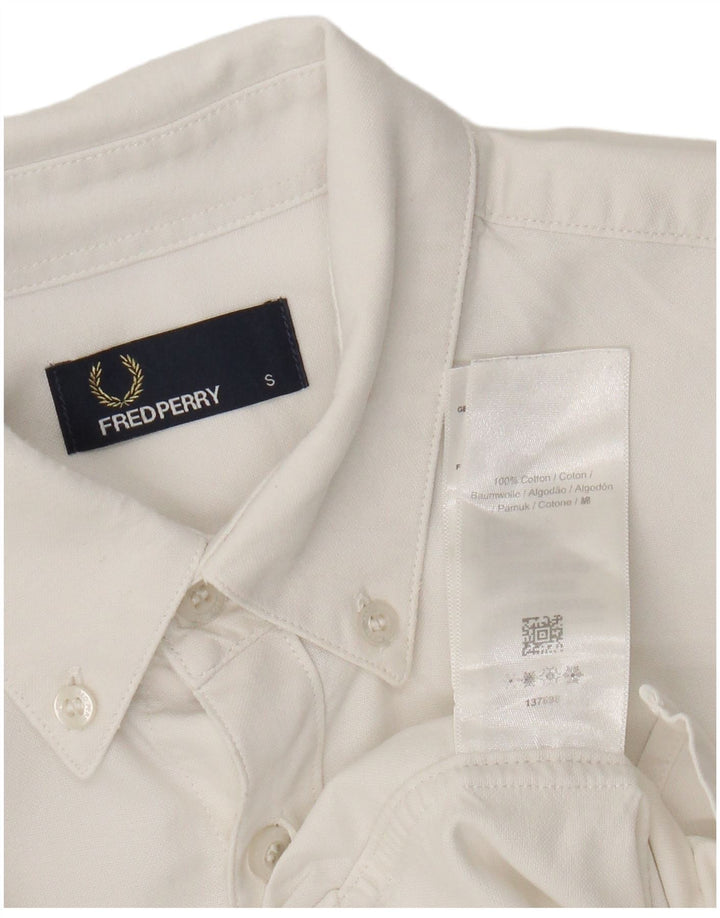 Мужская рубашка Fred Perry, маленькая белая, хлопок