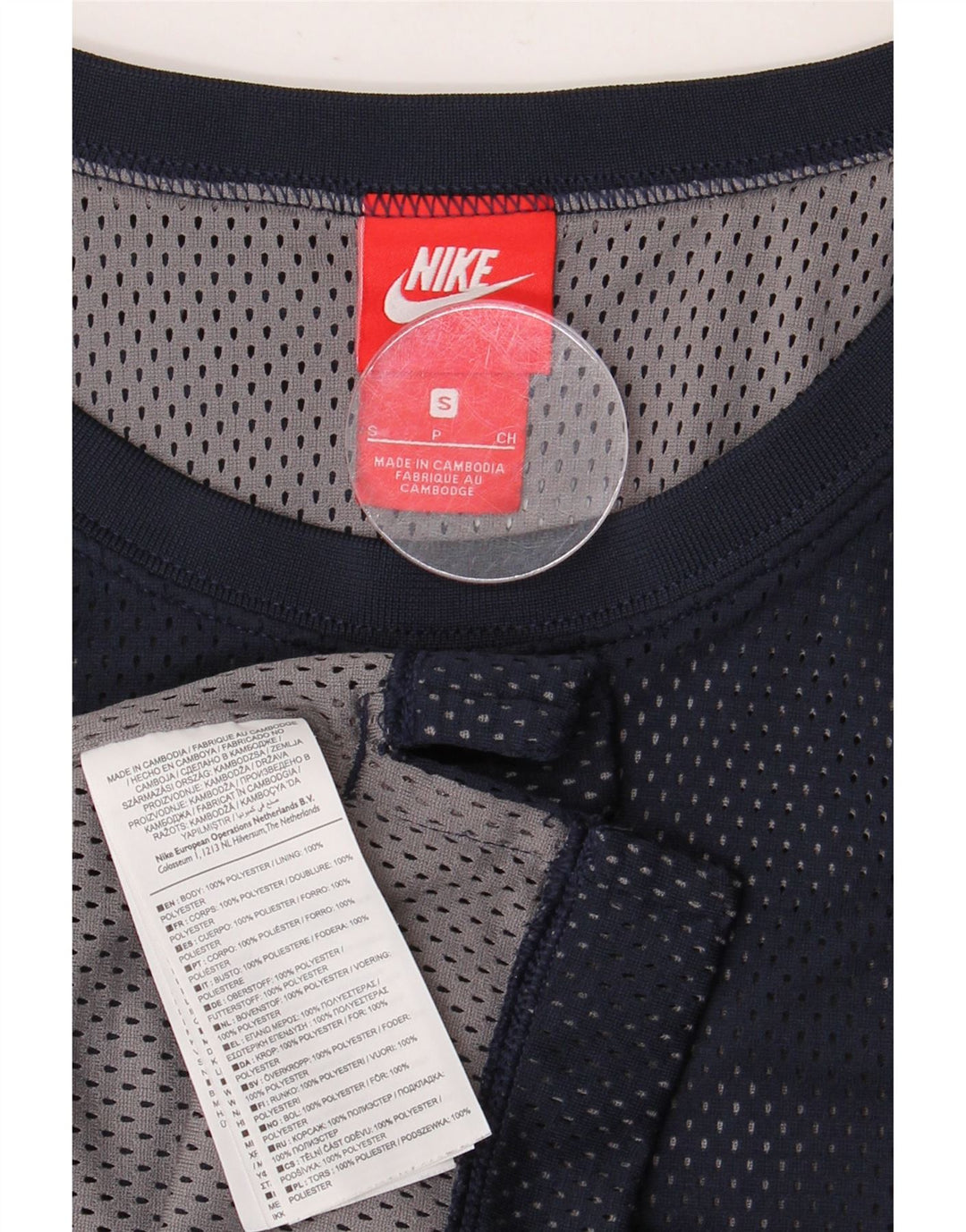 Мужской жилет с рисунком NIKE, маленький темно-синий, полиэстер