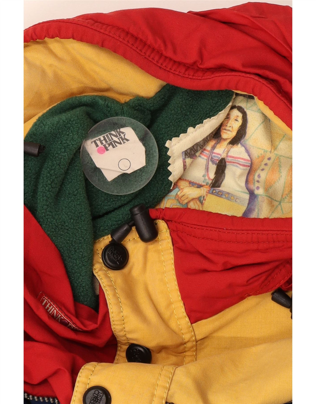 Мужской анорак свободного покроя Think Pink с графическим рисунком UK 40, большой темно-синий