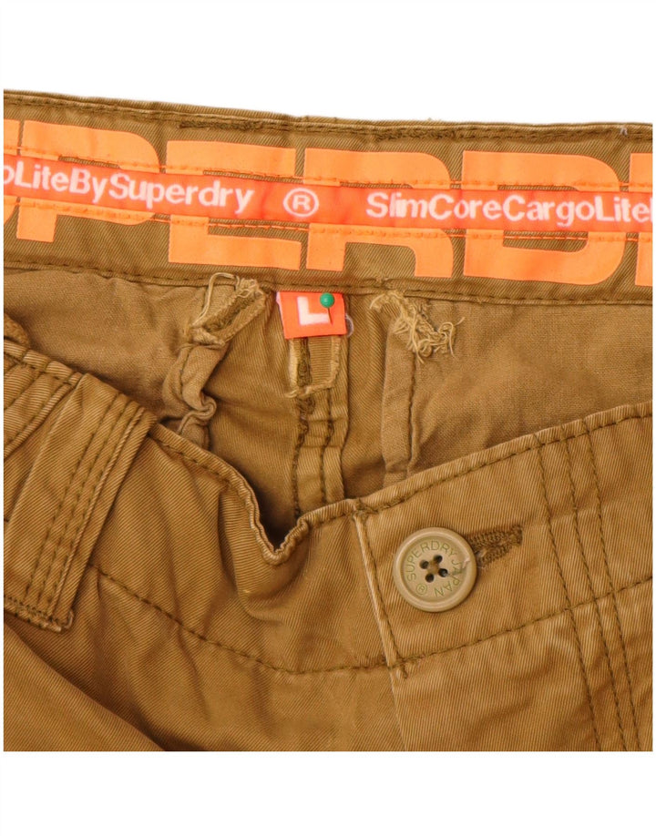 Мужские шорты-карго Superdry Core Slim, большие W34, бежевый хлопок