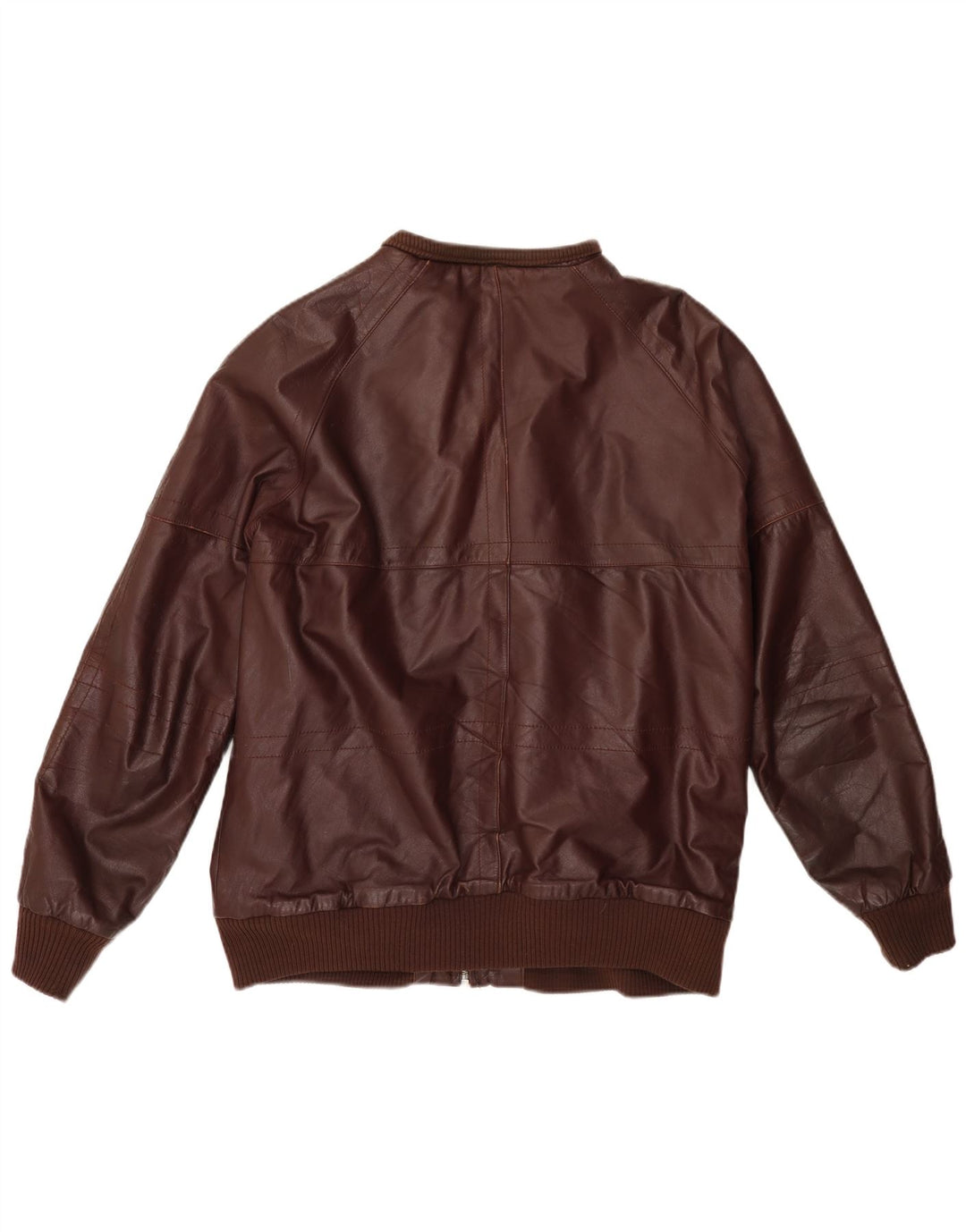 Мужская кожаная куртка VINTAGE UK 38 средний бордовый