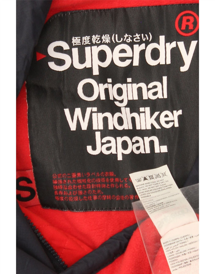 SUPERDRY Мужская ветровка The Windhiker UK 36, маленькая темно-синяя