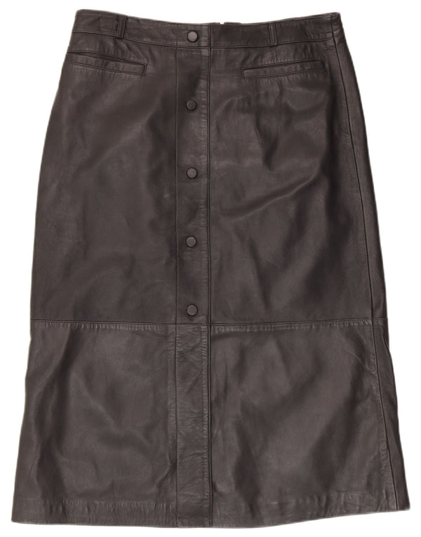 Женская кожаная юбка MINT VELVET UK 14, большая W34, черная кожа