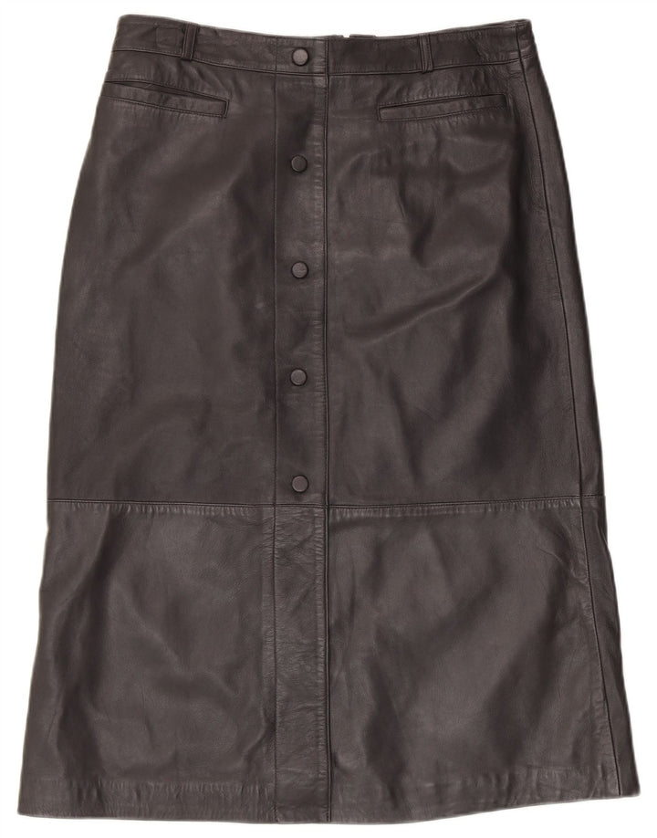 Женская кожаная юбка MINT VELVET UK 14, большая W34, черная кожа