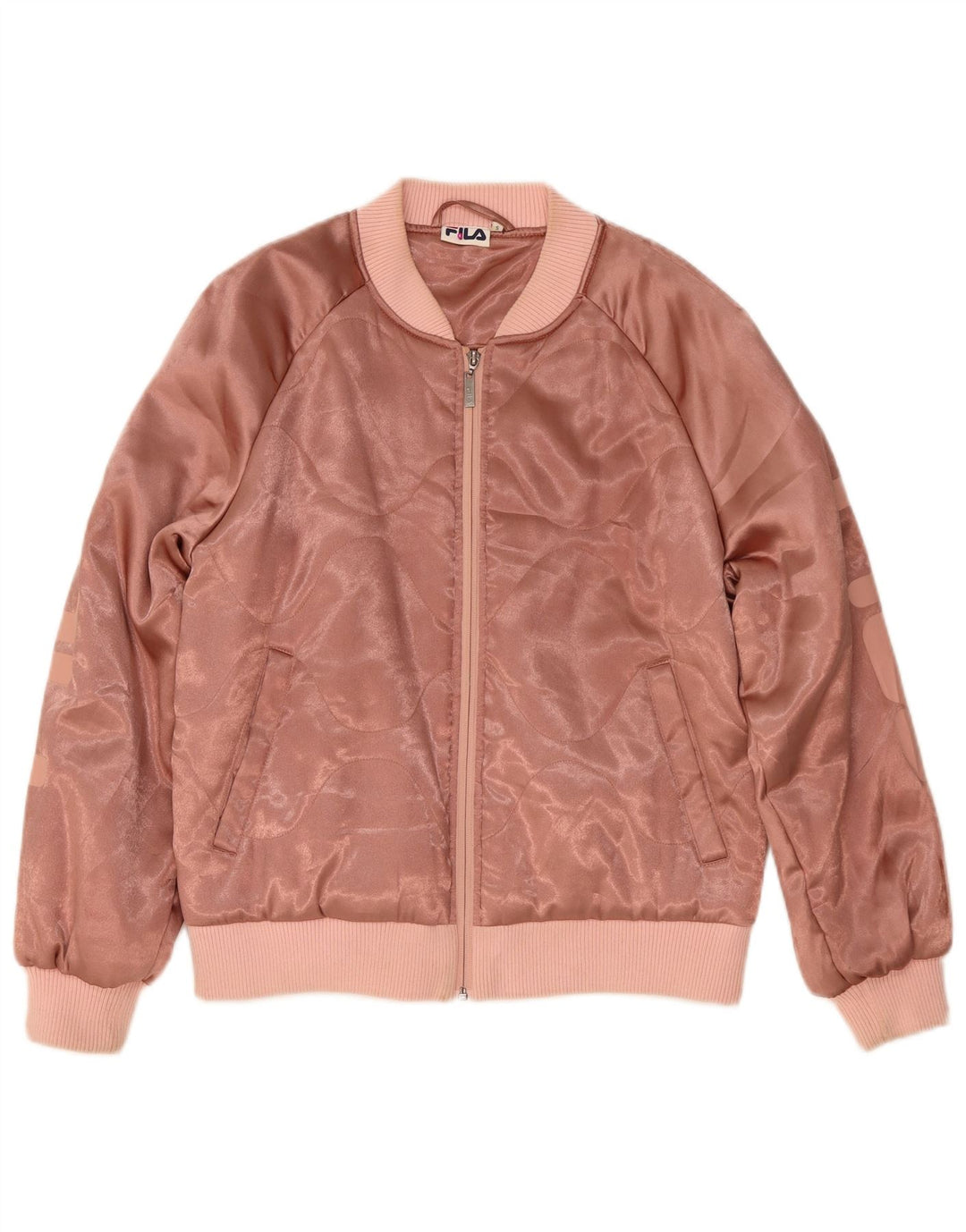 Женский бомбер Fila Oversized с графическим рисунком UK 10, маленький розовый полиэстер
