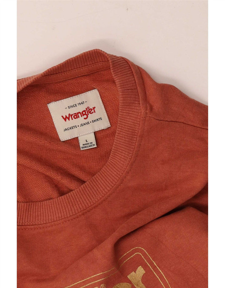 Мужской свитер с рисунком Wrangler, большой оранжевый