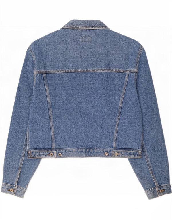 Винтажная мужская джинсовая куртка UK 42 XL, синяя хлопковая
