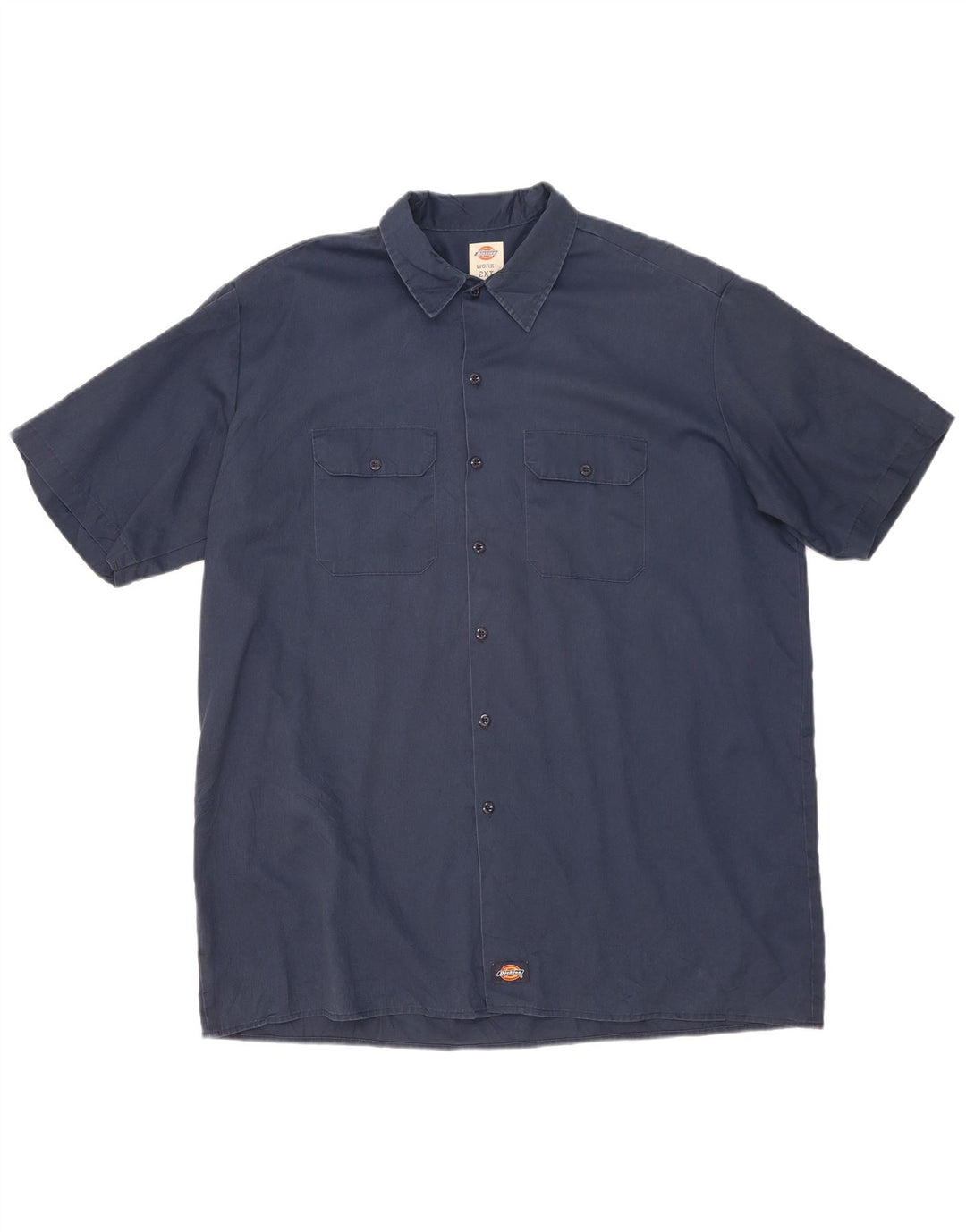 DICKIES Мужская рубашка с коротким рукавом 2XL темно-синяя, полиэстер