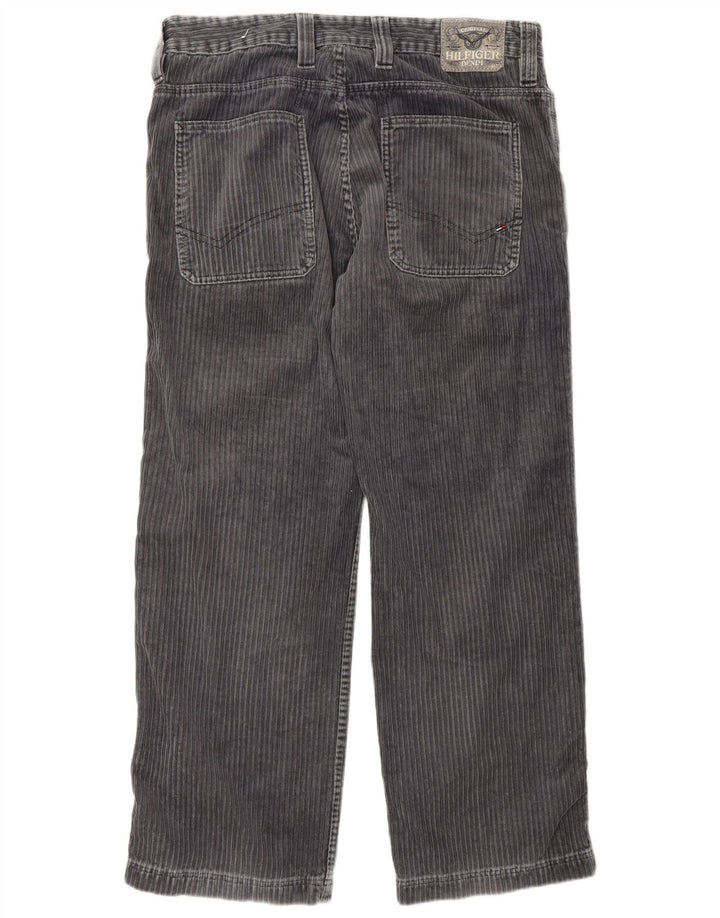 Tommy Hilfiger Мужские прямые вельветовые брюки W34 L30 Серые