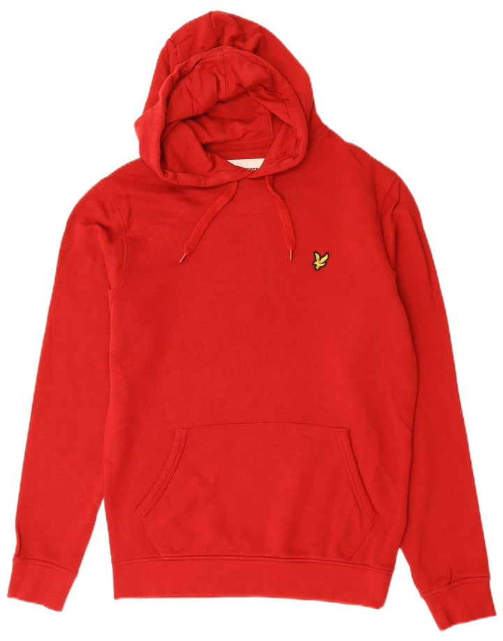 Мужской джемпер с капюшоном Lyle & Scott, маленький красный, хлопковый