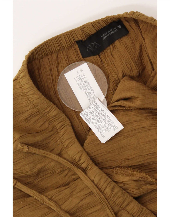 Женская макси-юбка Zara Medium W28 Бежевая вискоза