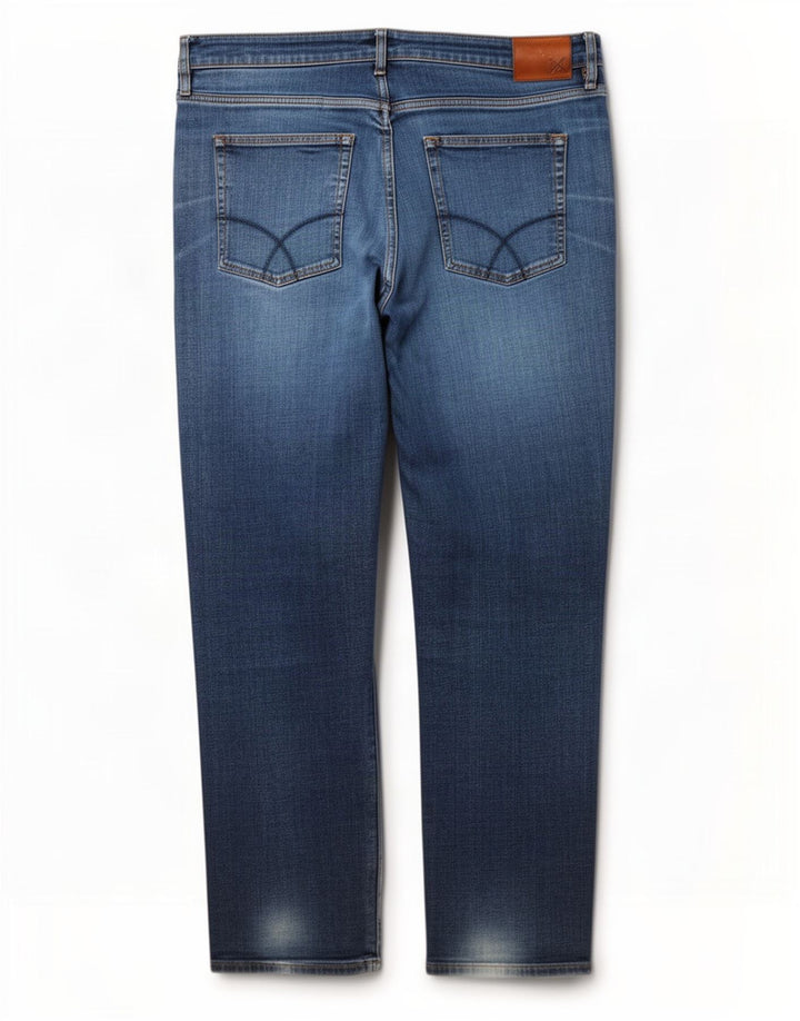 Мужские узкие джинсы Crew Clothing W40 L30, синий хлопок