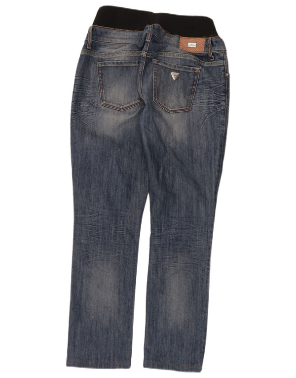 Guess Женские прямые джинсы W24 L28 Синие цветные блоки