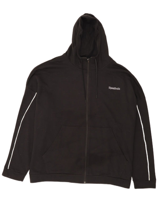 Мужской свитер с капюшоном на молнии Reebok 3XL, черный, хлопок