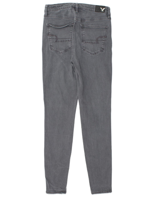 Женские джинсы скинни AMERICAN EAGLE OUTFITTERS UK 10, маленькие W28 L29, серые