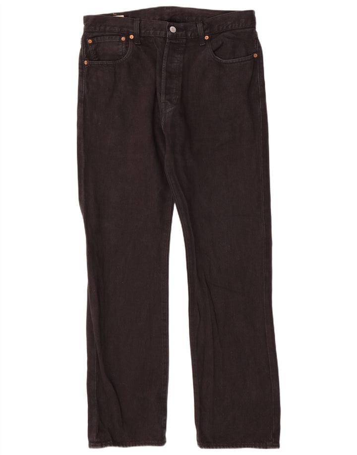 Мужские прямые джинсы Levi's 501 W34 L32, черный хлопок