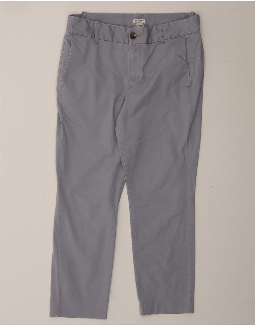 J. CREW Womens Slim Cropped Trousers US 8 Medium W30 L25 Grey Cotton Vintage J. Crew and Second-Hand J. Crew from Messina Hembry 