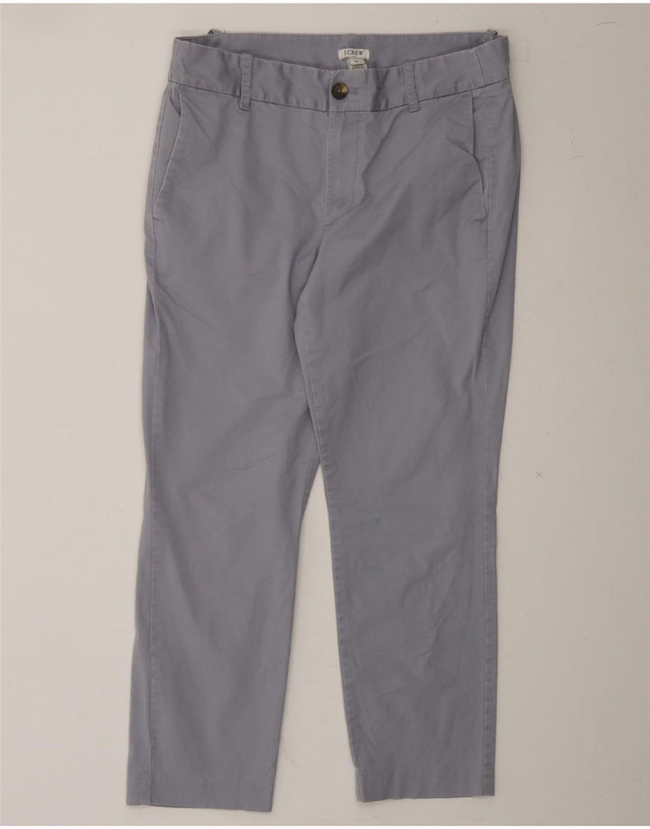 J. CREW Womens Slim Cropped Trousers US 8 Medium W30 L25 Grey Cotton Vintage J. Crew and Second-Hand J. Crew from Messina Hembry 