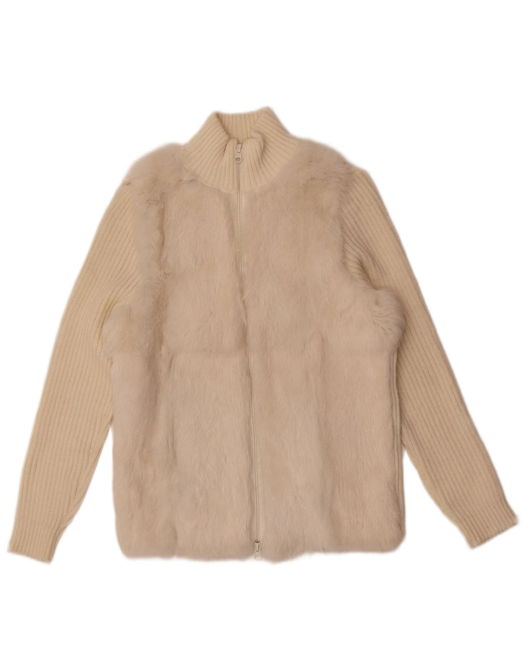 Женский кардиган Zara UK 12, средний цвет, белый акрил
