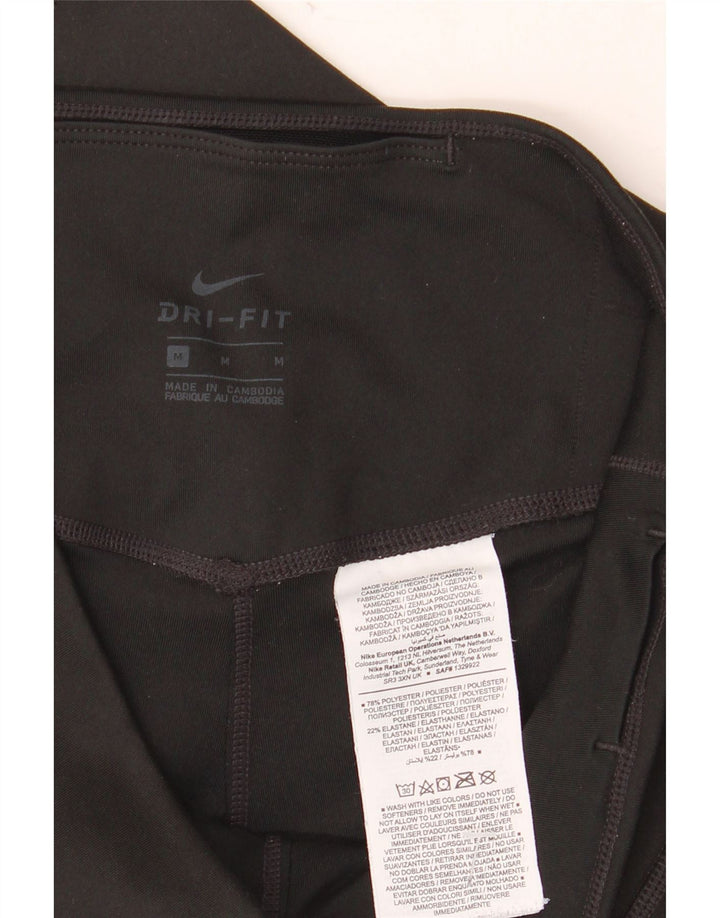 Женские леггинсы NIKE Dri Fit UK 12, средний черный полиэстер