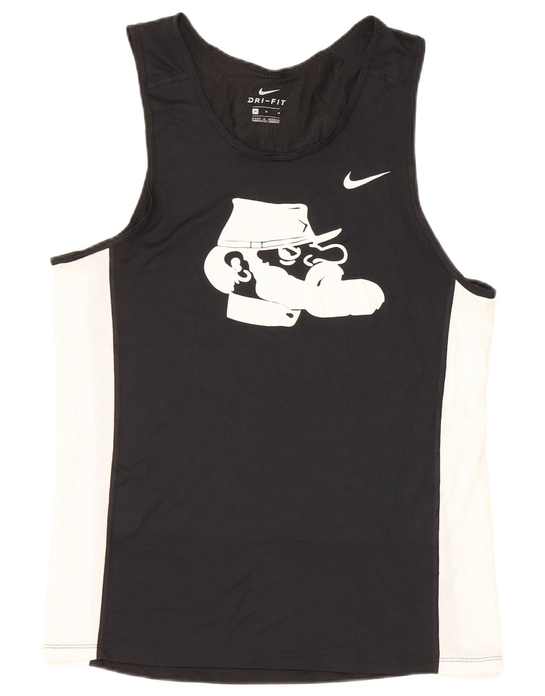 Мужской жилет с графикой Nike Dri Fit, средний черный полиэстер с цветными блоками