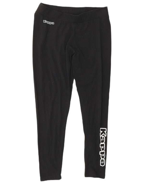 KAPPA Женские леггинсы с рисунком UK 18 XL, черные хлопковые
