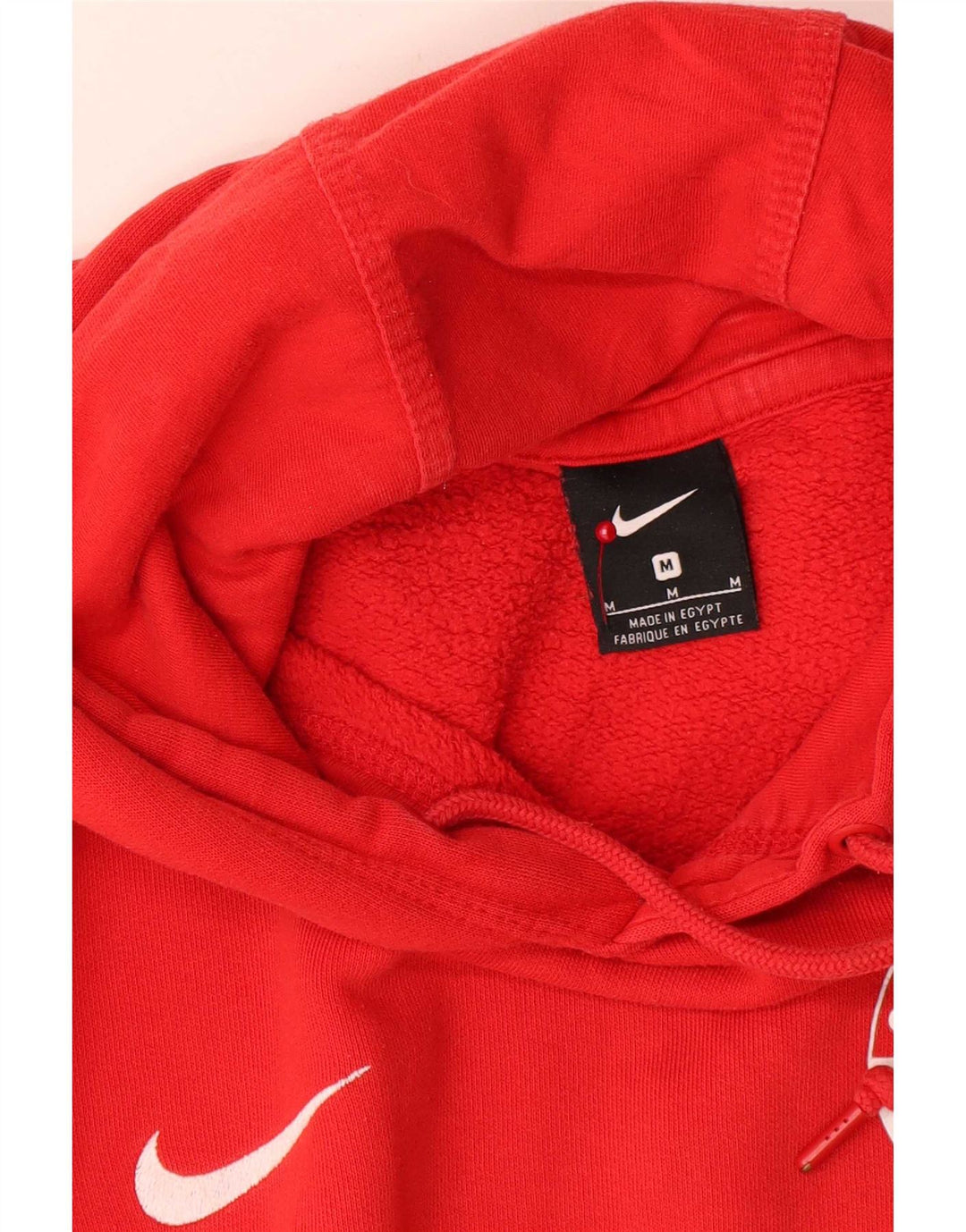 Мужской джемпер с капюшоном с графическим рисунком Nike, хлопковый средний красный