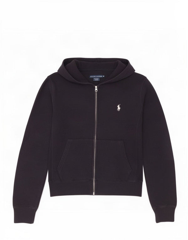 Женский свободный свитер с капюшоном на молнии Ralph Lauren UK 6 XS, темно-синий, хлопок