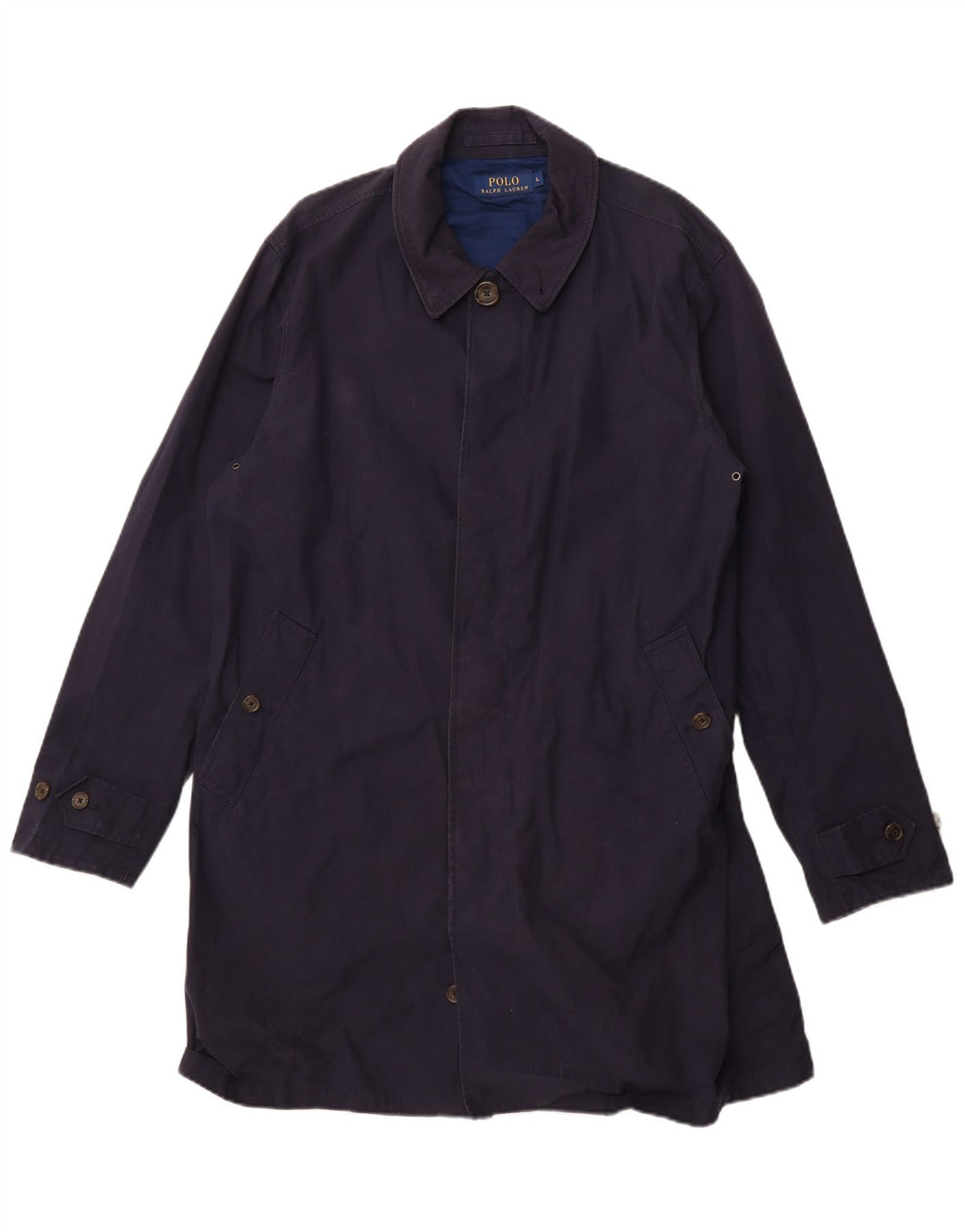 Женское пальто Polo Ralph Lauren UK 16, большой размер, темно-синий, хлопок