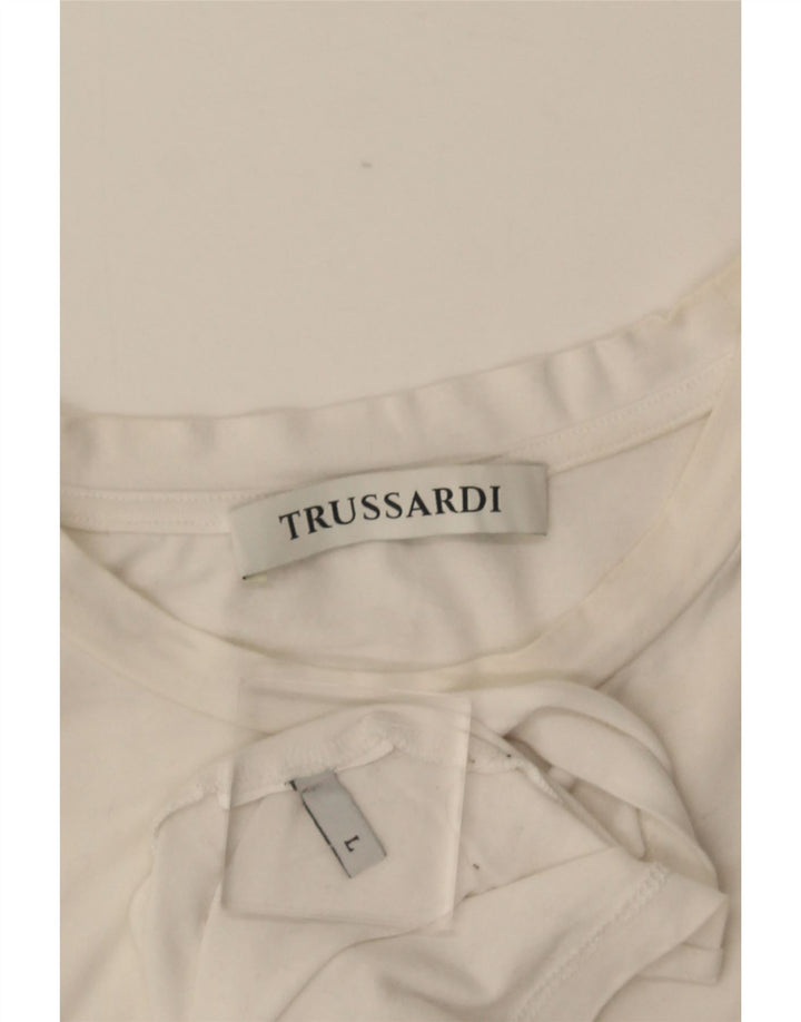 Женская футболка Trussardi Top UK 14, большая белая