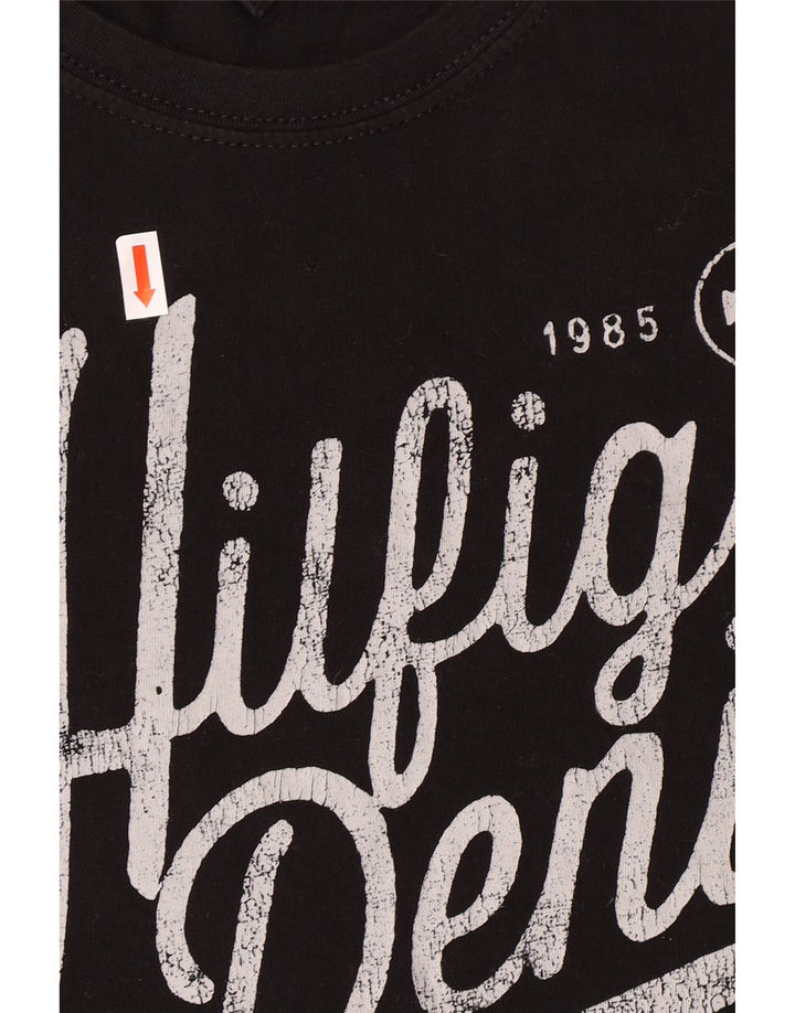 Мужская футболка с рисунком TOMMY HILFIGER New York, большой черный хлопковый топ