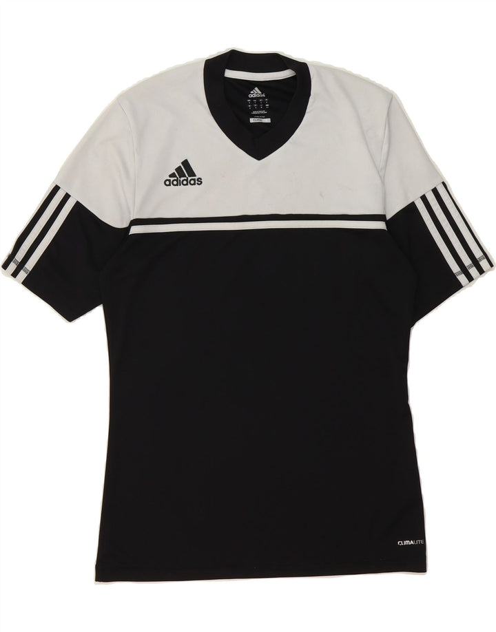 ADIDAS Mens Climalite T-Shirt Top Small Black Colourblock Vintage Adidas and Second-Hand Adidas from Messina Hembry 