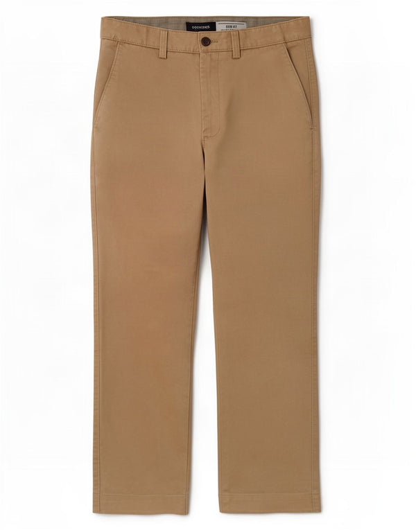 Dockers Mens Straight Chino Trousers W33 L32 Beige Cotton