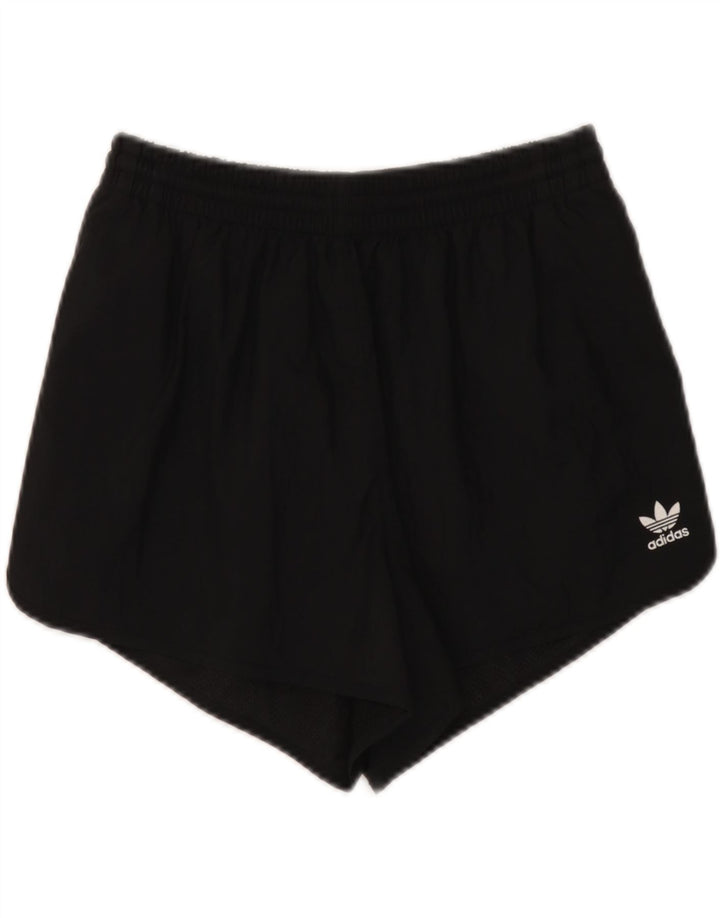 Женские спортивные шорты Adidas UK 12, средние черные из полиамида