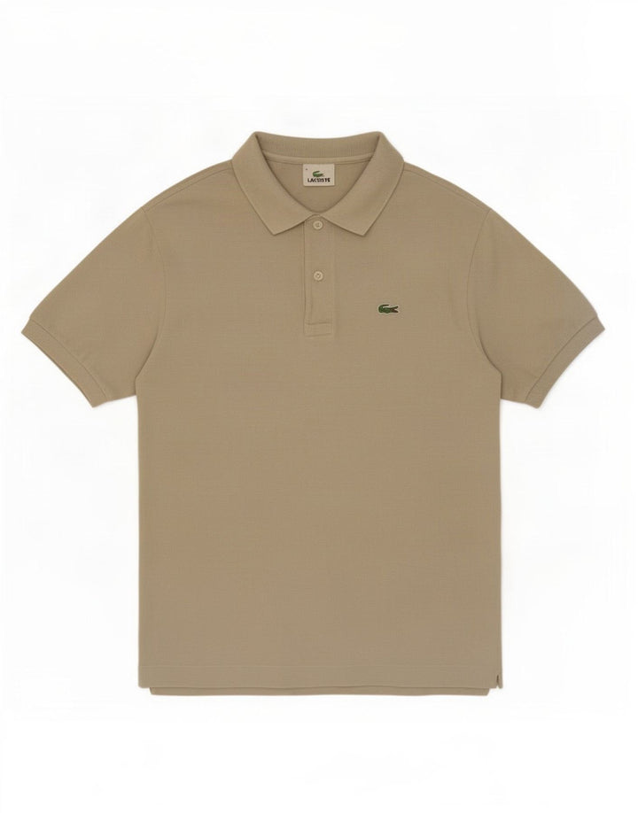 Мужская рубашка-поло Lacoste, размер 4, средний бежевый хлопок